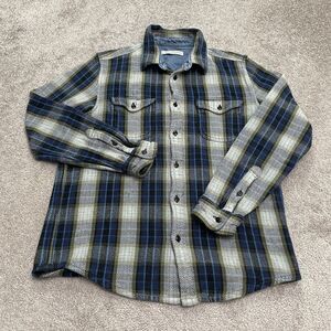 Outerknown Blue and Gray Plaid Shirt Jacket